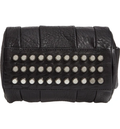 Shop Alexander Wang Mini Rockie - Nickel Lambskin Leather Satchel In Black