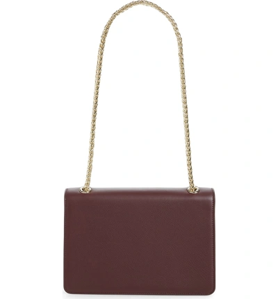 Shop Strathberry East/west Leather Crossbody Bag In Burgundy