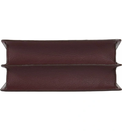 Shop Strathberry East/west Leather Crossbody Bag In Burgundy