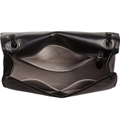 Shop Stella Mccartney Medium Velvet Star Shoulder Bag In Black