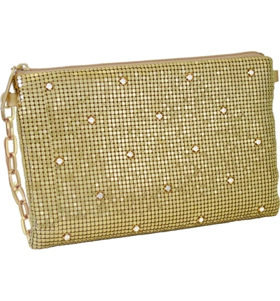 Shop Whiting & Davis Crystal Belt Bag - Metallic In Gold