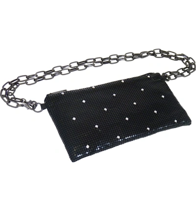 Shop Whiting & Davis Crystal Belt Bag - Black