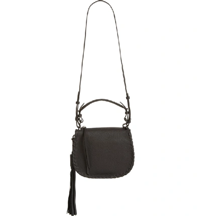 Shop Allsaints Mori Leather Crossbody Bag In Black