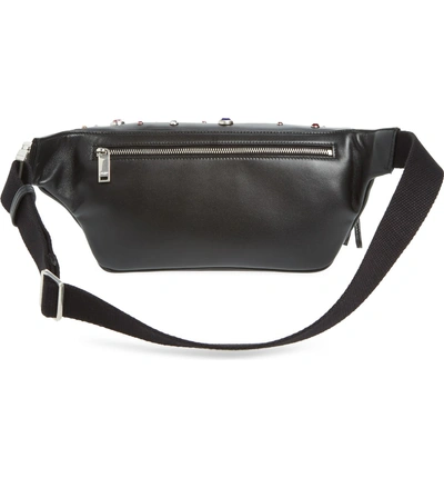 Shop Saint Laurent Monogram Studded Leather Belt Bag - Black In Noir Multi