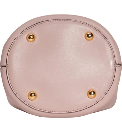 Shop Marni Ring Handle Leather Bucket Bag - Pink In Quartz