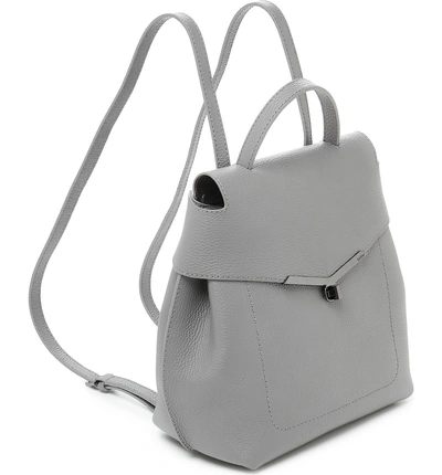 Shop Botkier Valentina Wrap Leather Backpack - Grey In Silver Grey