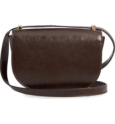 Shop Apc Sac Geneve Snake Embossed Leather Shoulder Bag - Brown In Beige Ros