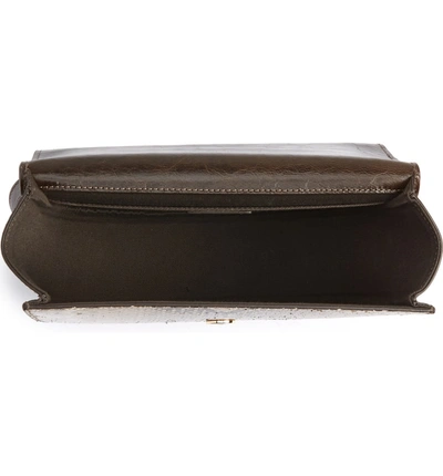 Shop Apc Sac Geneve Snake Embossed Leather Shoulder Bag - Brown In Beige Ros