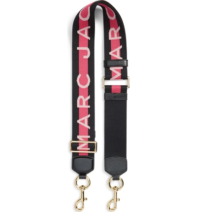 Shop Marc Jacobs Logo Webbing Guitar Bag Strap - Pink In Pink Multi