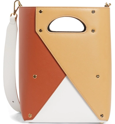 Shop Yuzefi Pablo Bucket Bag - Brown In Savanna/ Rust