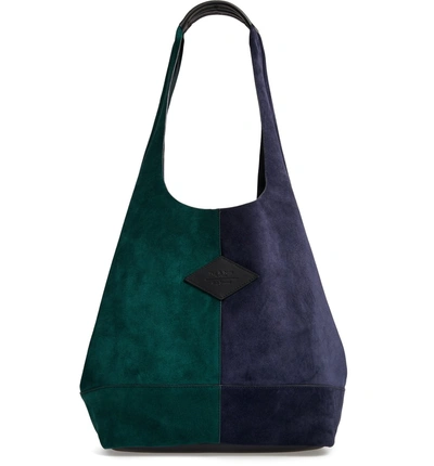 Shop Rag & Bone Camden Colorblock Shopper Bag - Green In Forest Multi