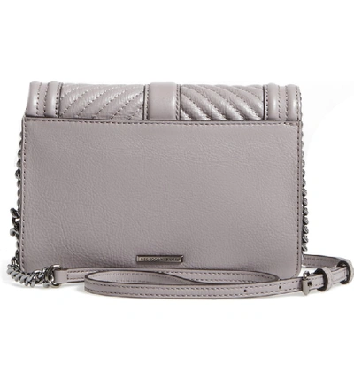 Shop Rebecca Minkoff Small Love Leather Crossbody Bag - Grey