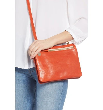 Shop Clare V Jumelle Leather Crossbody Bag In Poppy Rustic