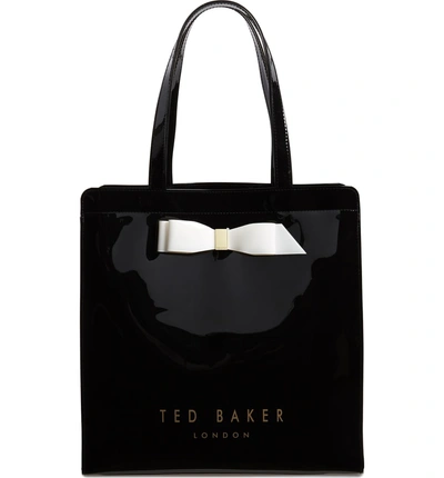Shop Ted Baker Large Almacon Bow Detail Icon Tote - Black