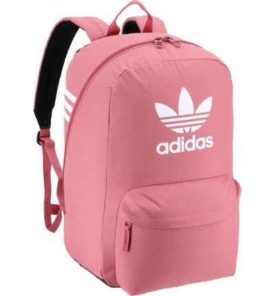 Shop Adidas Originals Originals Big Logo Backpack - Red In Trace Maroon