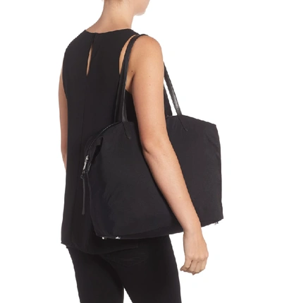 Shop Rebecca Minkoff Washed Nylon Tote In Black