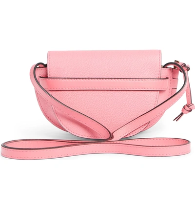 Shop Loewe Gate Mini Leather Crossbody Bag - Pink In Wild Rose