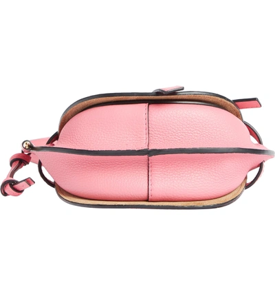 Shop Loewe Gate Mini Leather Crossbody Bag - Pink In Wild Rose