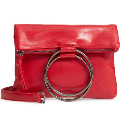 Shop Muche Et Muchette Clare Ring Handle Faux Leather Crossbody Bag - Red