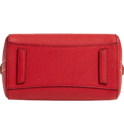 Shop Givenchy 'mini Antigona' Sugar Leather Satchel - Red In Bright Red