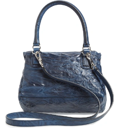 Shop Givenchy 'small Pepe Pandora' Leather Crossbody Bag - Blue In Night Blue