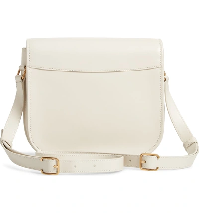 Shop Saint Laurent Betty Leather Shoulder Bag In Cremasoft