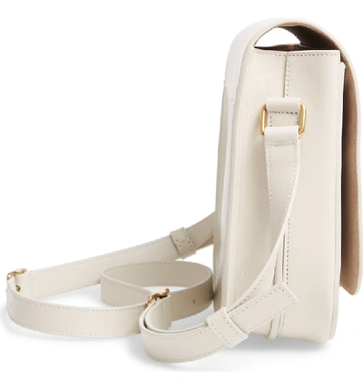 Shop Saint Laurent Betty Leather Shoulder Bag In Cremasoft