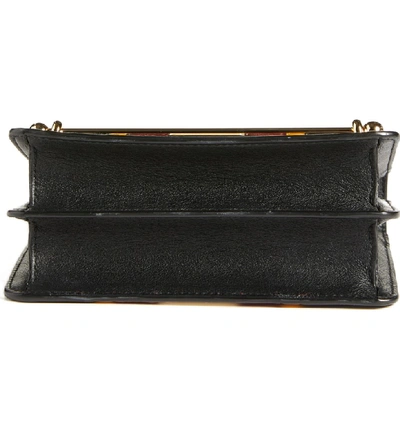 Shop Strathberry Mini East/west Stripe Leather Crossbody Bag - Black