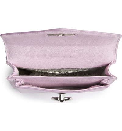 Shop Rebecca Minkoff Jean Leather Crossbody Bag - Purple In Light Orchid