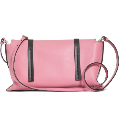 Shop Miu Miu Small Grace Calfskin Shoulder Bag - Pink In Begonia/ Nero
