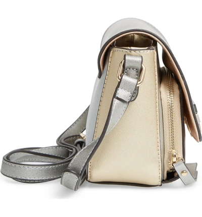 Shop Sondra Roberts Colorblock Metallic Faux Leather Crossbody Bag In Metallic Multi