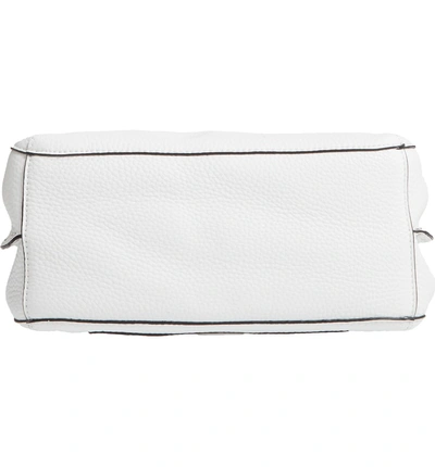 Shop Rebecca Minkoff Darren Deerskin Leather Shoulder Bag In Optic White