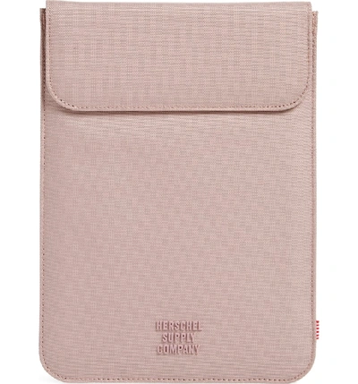 Shop Herschel Supply Co Spokane Ipad Air Canvas Sleeve - Pink In Ash Rose