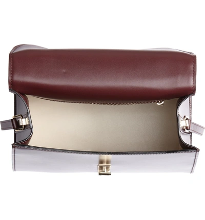 Shop Valextra Iside Medium Colorblock Leather Top Handle Bag In Fragola/ Granata
