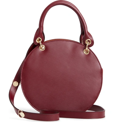 Shop Ted Baker Colour By Numbers Sunnie Leather Circle Bag - Blue In Dark Red