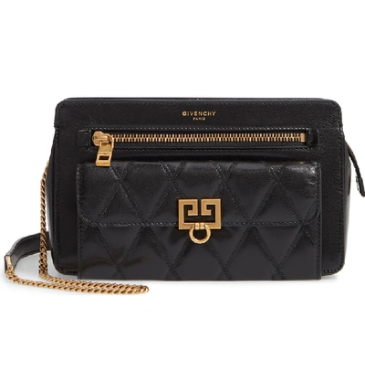 Shop Givenchy Diamond Quilted Leather Crossbody Bag - Black
