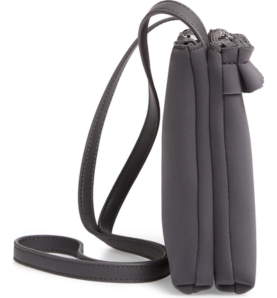 Shop Ted Baker Really Ruffle Faux Leather Crossbody Bag In Charcoal