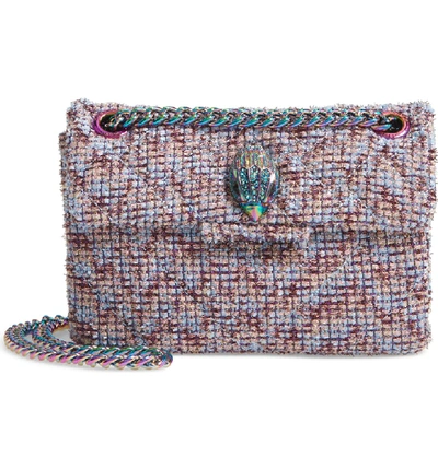 Shop Kurt Geiger Mini Kensington Tweed Crossbody Bag In Pink