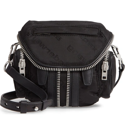 Shop Alexander Wang Micro Marti Nylon Crossbody Bag In Black