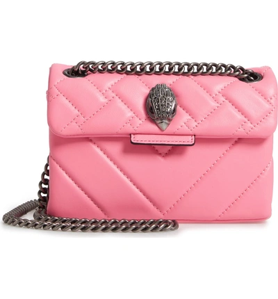 Shop Kurt Geiger Mini Kensington Leather Crossbody Bag - Pink In Pink Comb
