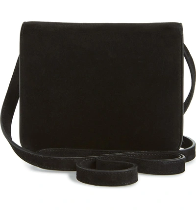 Shop Victoria Beckham Eva Calfskin Suede Shoulder Bag - Black