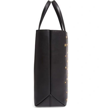 Shop Tory Burch Small Star Studded Leather Tote - Black