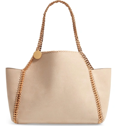 Shop Stella Mccartney Shaggy Deer Reversible Faux Leather Tote - Ivory In Clotted Cream