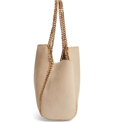 Shop Stella Mccartney Shaggy Deer Reversible Faux Leather Tote - Ivory In Clotted Cream