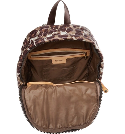 Shop Mz Wallace Small Metro Backpack - Brown In Leopard Print