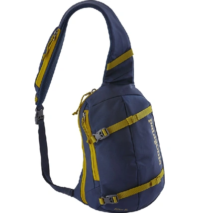 Shop Patagonia Atom 8l Sling Backpack - Blue In Cny Classic Navy