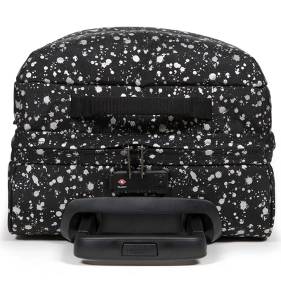 Shop Eastpak Small Tranverz Mist 20-inch Rolling Carry-on Suitcase - Black In Silver Mist