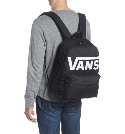 Shop Vans Old Skool Ii Backpack - Black In Black/ White