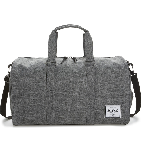 herschel raven crosshatch duffle