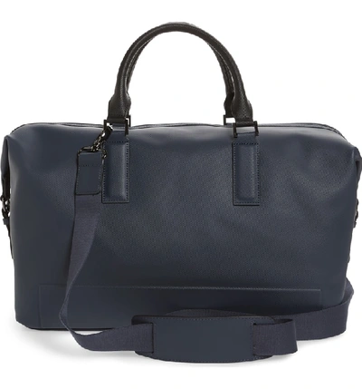 Shop Ted Baker Potts Leather Duffle Bag - Blue In Navy